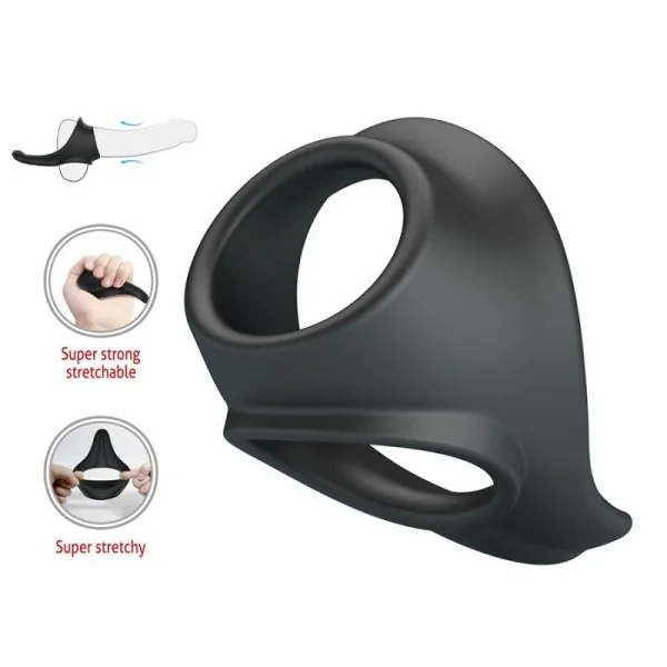 Zadok Ergonomischer Ring mit Perinealstimulator von Crazy Bull