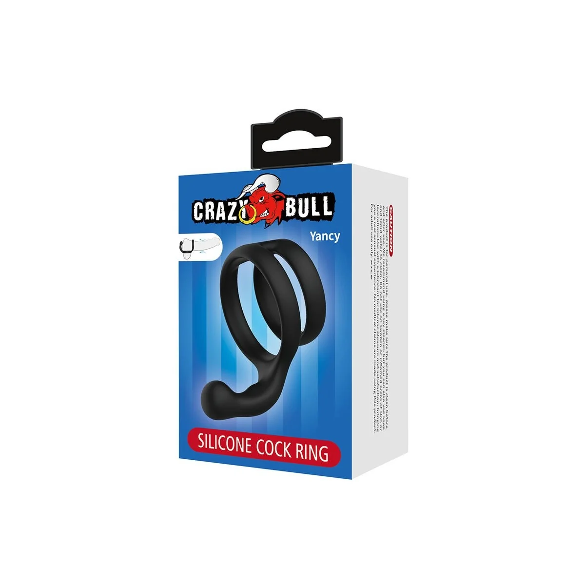 Yancy Doppelter Hodenring Schwarz von Crazy Bull