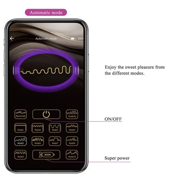 Klay Stoss-Ei-Vibrator, App-Steuerung, Lila von App Series