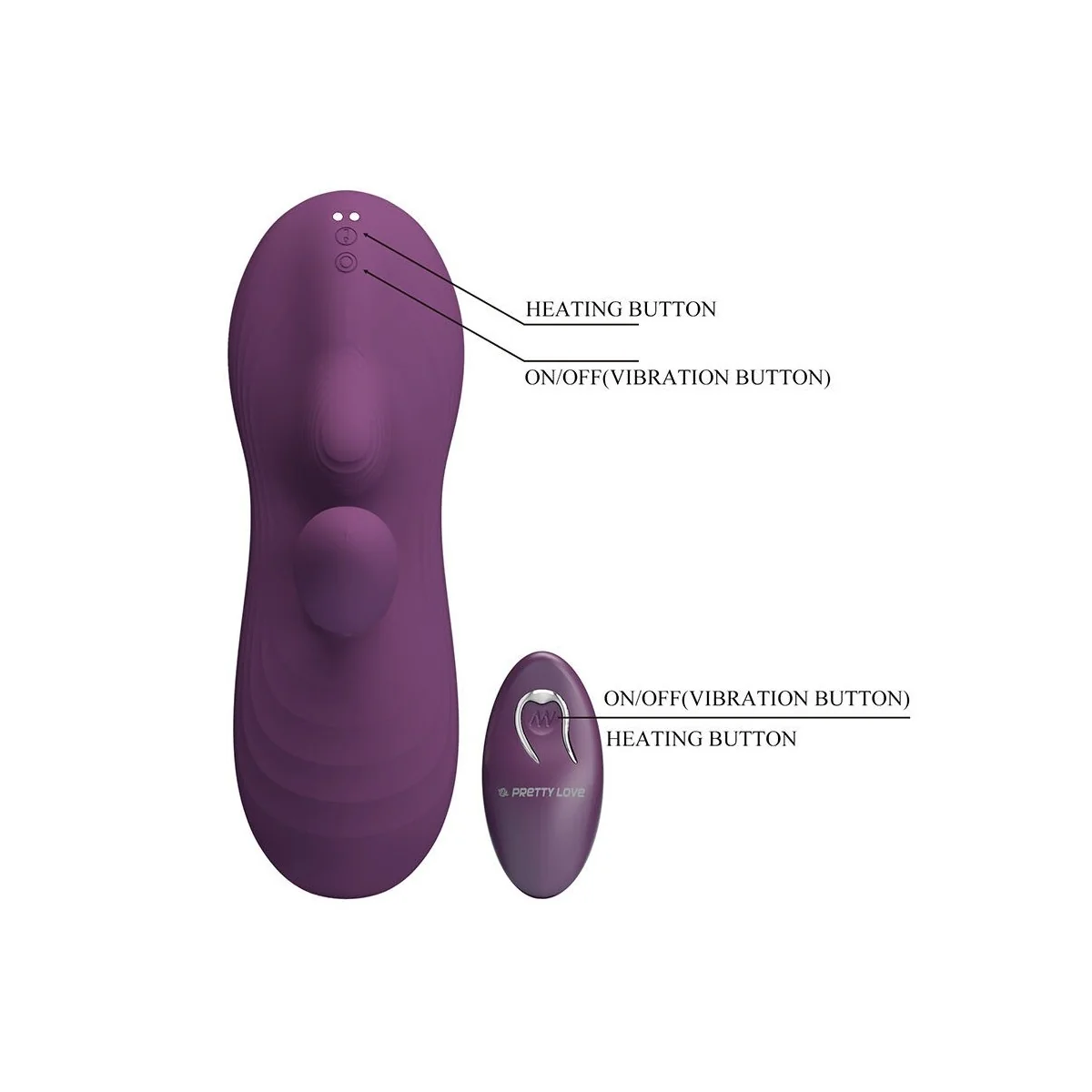 Luka Sitzvibrator mit Wärmeeffekt und Fernbedienung von Remote Control