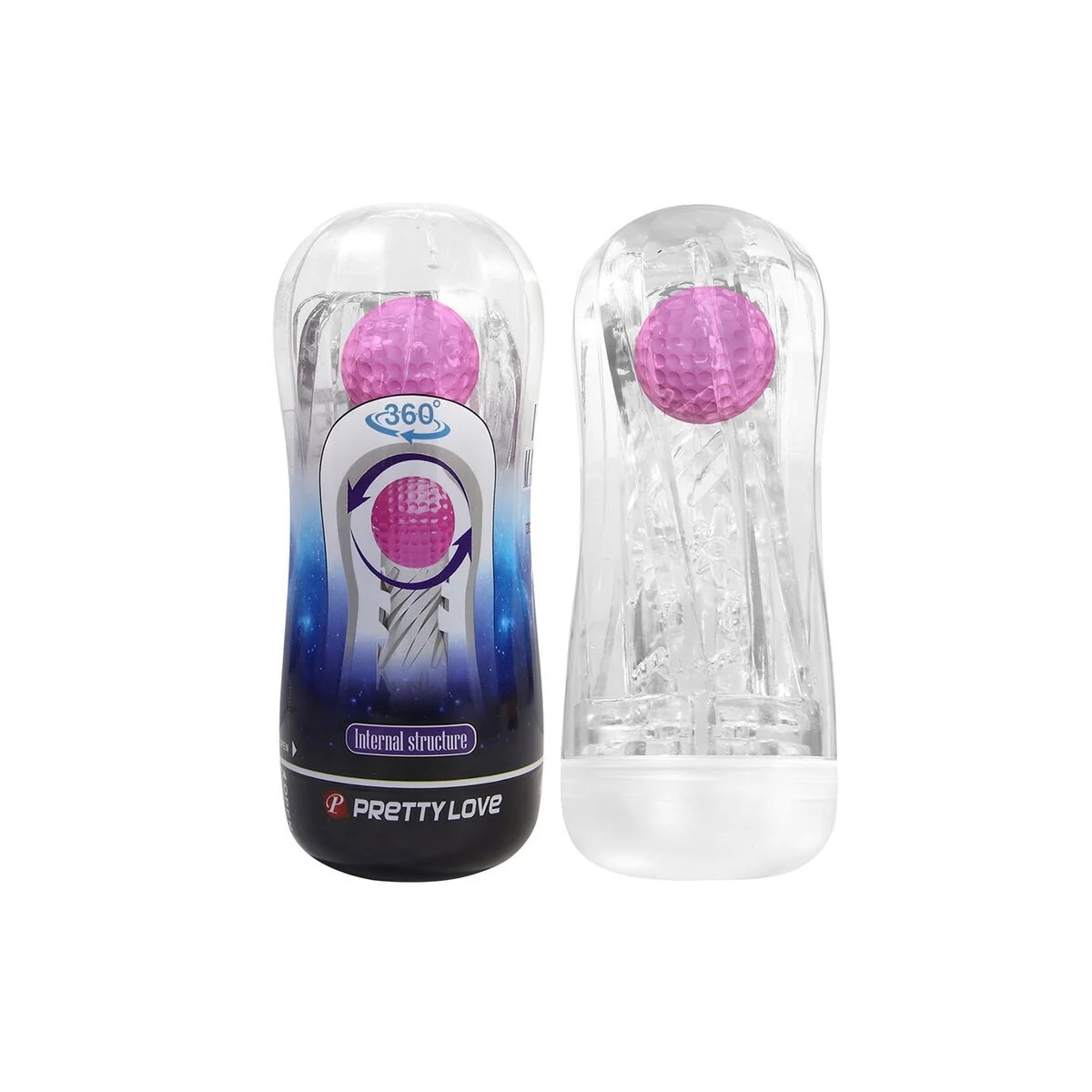 360º Strukturierter Masturbationsbecher, Transparent von Bodies & Masturbators