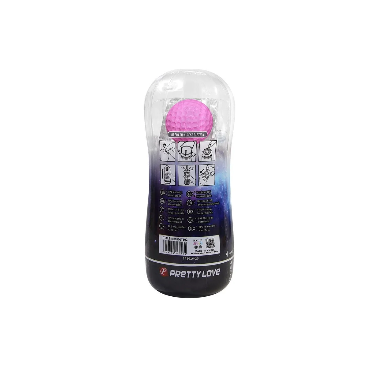 360º Strukturierter Masturbationsbecher, Transparent von Bodies & Masturbators