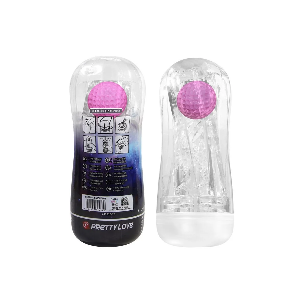 360º Strukturierter Masturbationsbecher, Transparent von Bodies & Masturbators