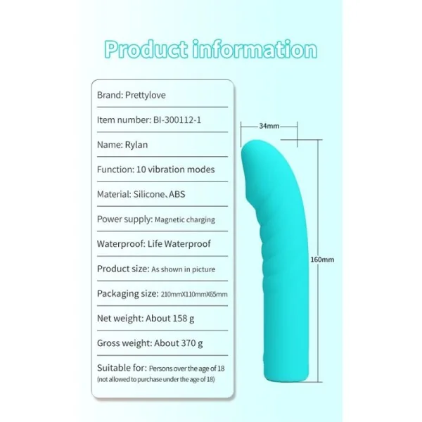 Rylan G-Spot Blue Vibrator von High Tech