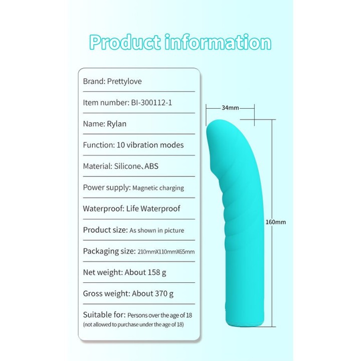 Rylan G-Spot Blue Vibrator von High Tech