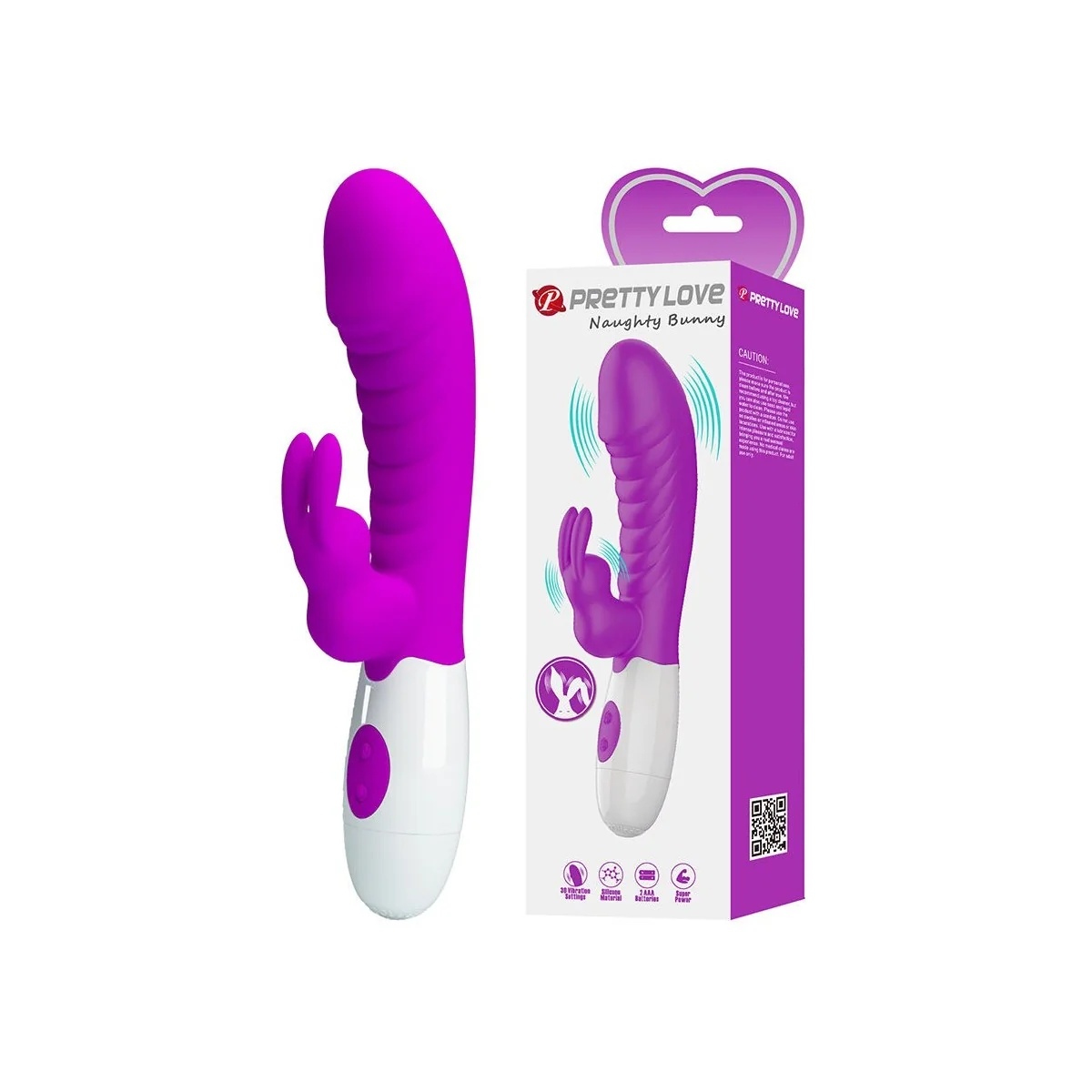 Naughty Bunny Lila Vibrator von High Tech