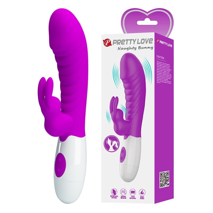 Naughty Bunny Lila Vibrator von High Tech