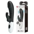 Naughty Bunny 30-Funktionen-Hasenvibrator Schwarz von High Tech
