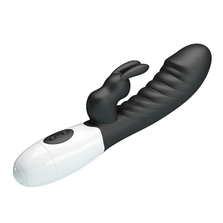 Naughty Bunny 30-Funktionen-Hasenvibrator Schwarz von High Tech