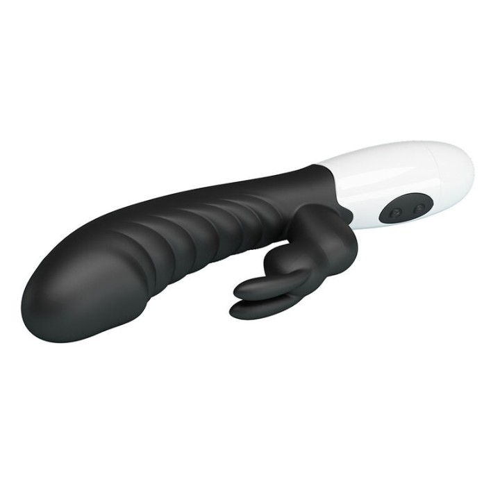 Naughty Bunny 30-Funktionen-Hasenvibrator Schwarz von High Tech