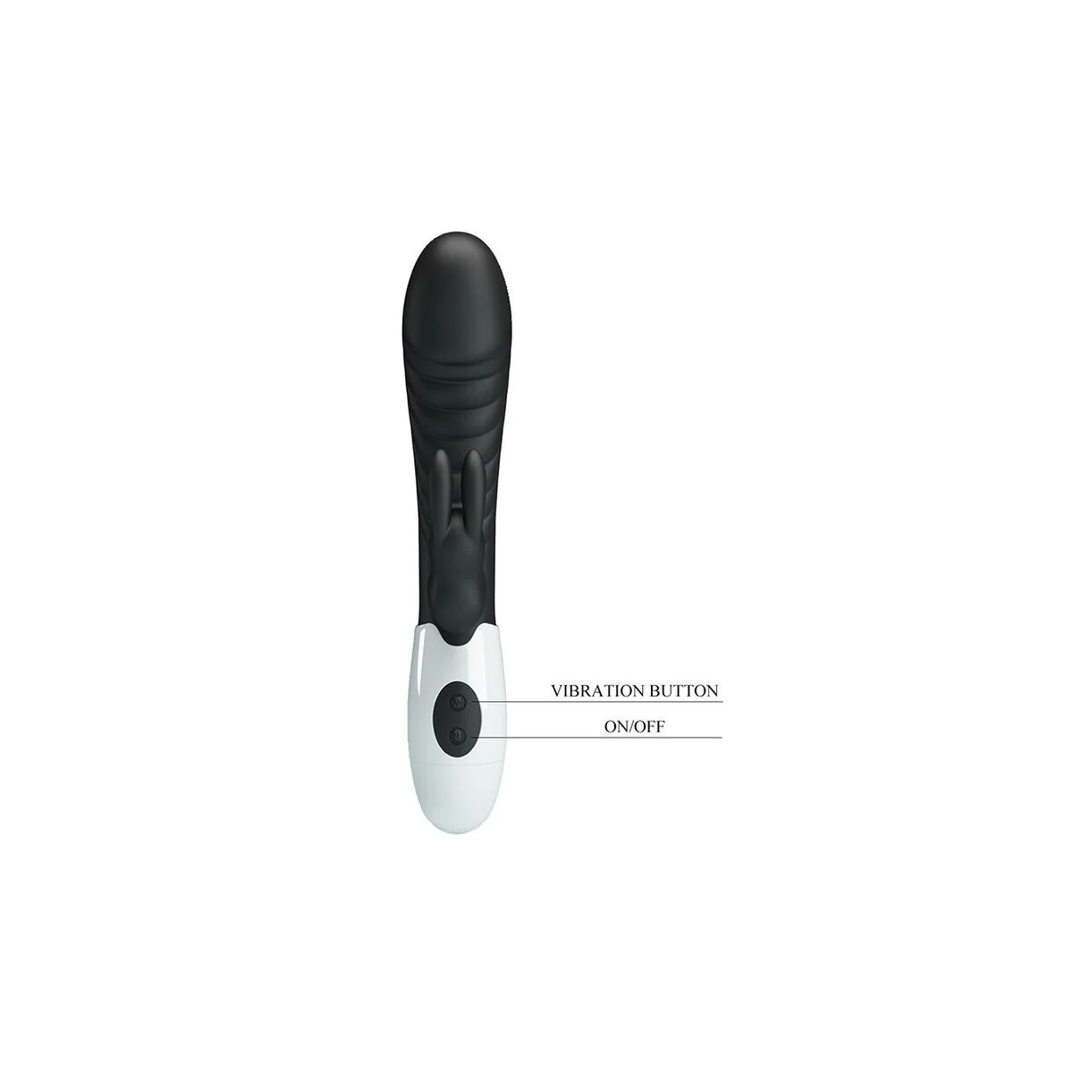 Naughty Bunny 30-Funktionen-Hasenvibrator Schwarz von High Tech