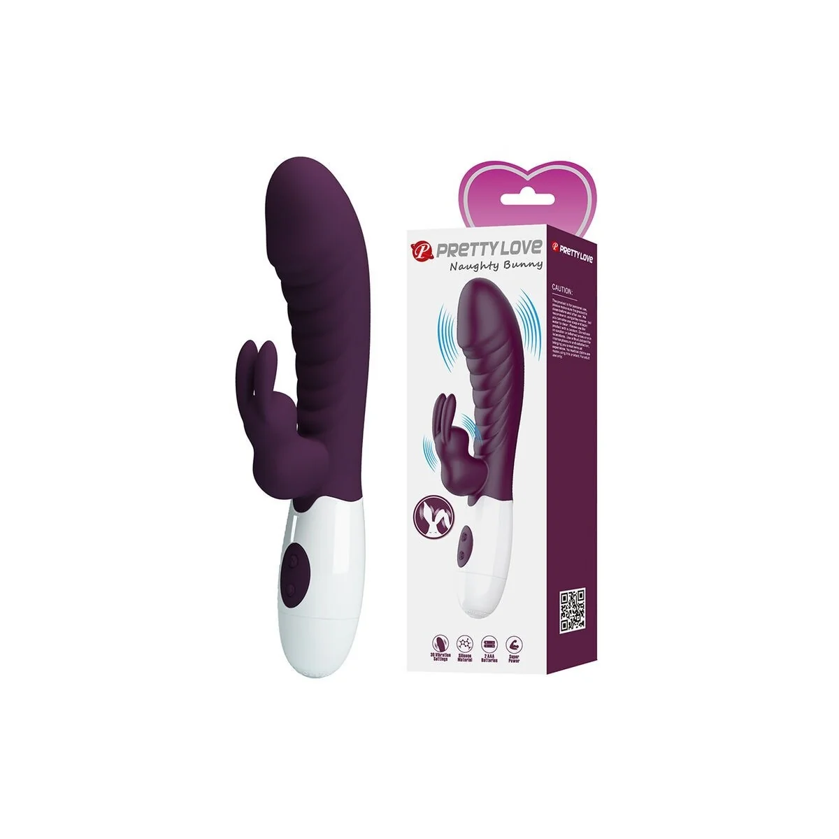 Naughty Bunny 30-Funktionen-Kaninchenvibrator Lila von High Tech