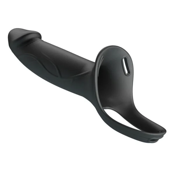 Landon Black Vibrating Strap-On von Harness Collection