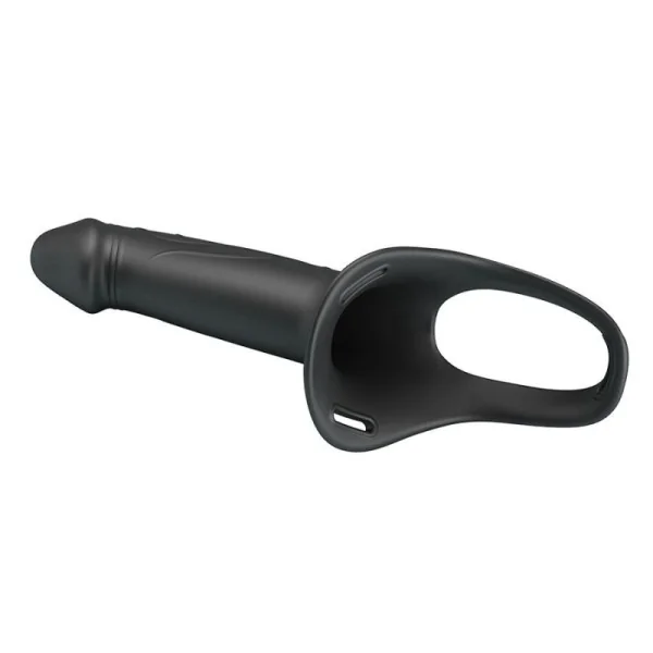 Landon Black Vibrating Strap-On von Harness Collection