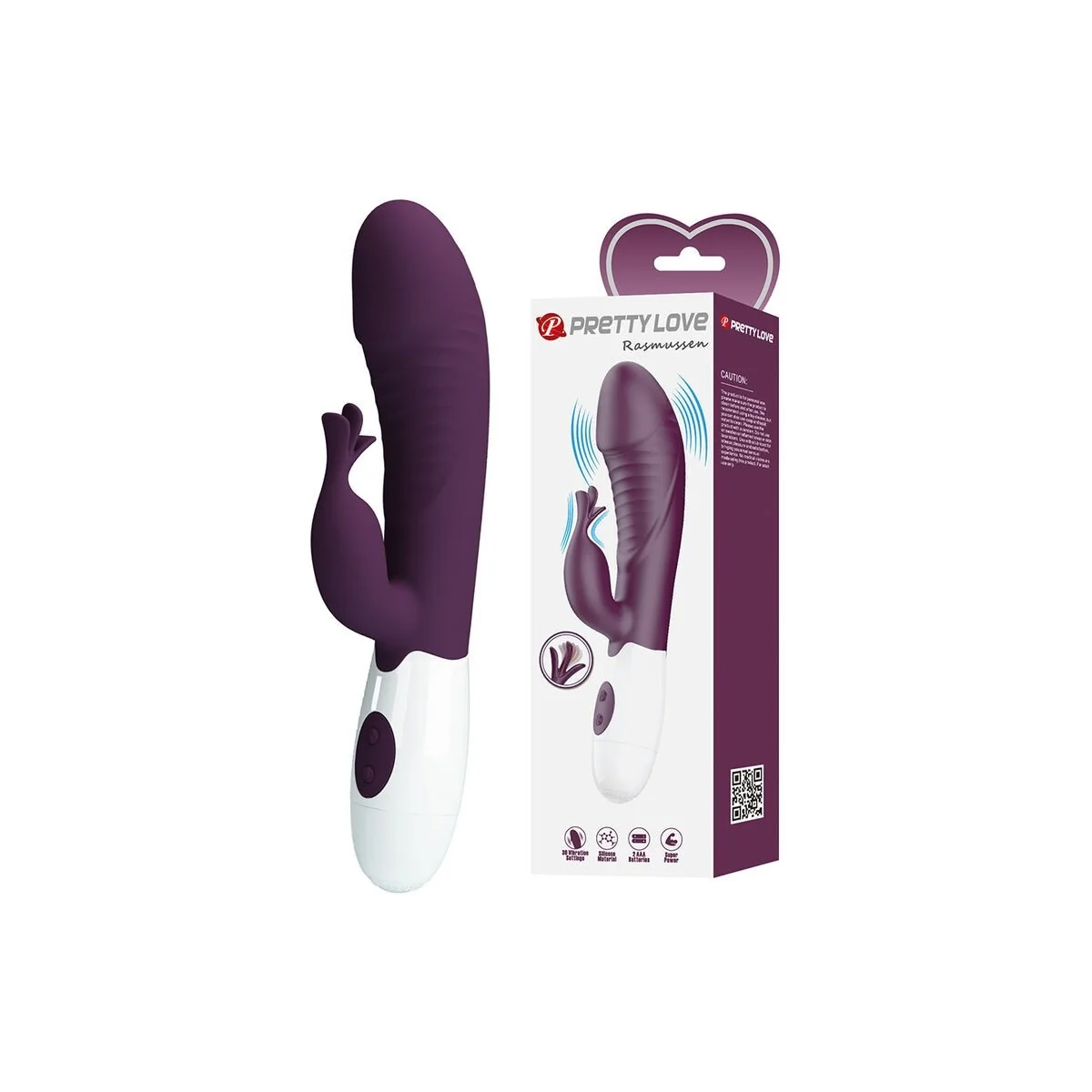 Rogue Muse 30-Funktionen-Hasenvibrator Lila von High Tech