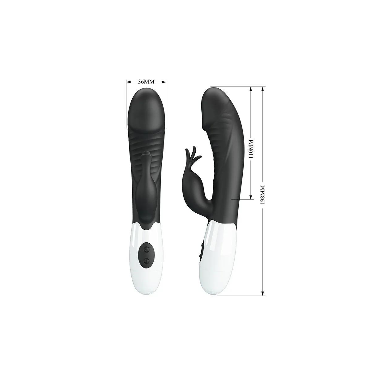 Rasmussen 30-Funktionen-Hase-Vibrator Schwarz von High Tech