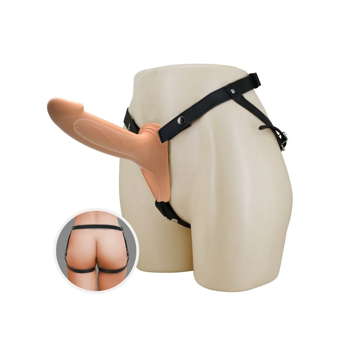 Landon Vibrations-Strap-On für Hellhaut von Harness Collection