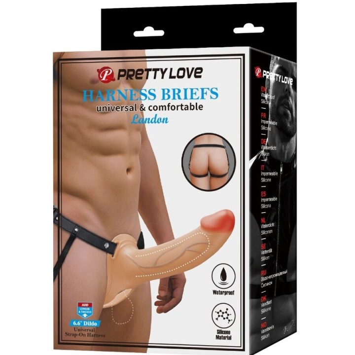 Landon Vibrations-Strap-On für Hellhaut von Harness Collection