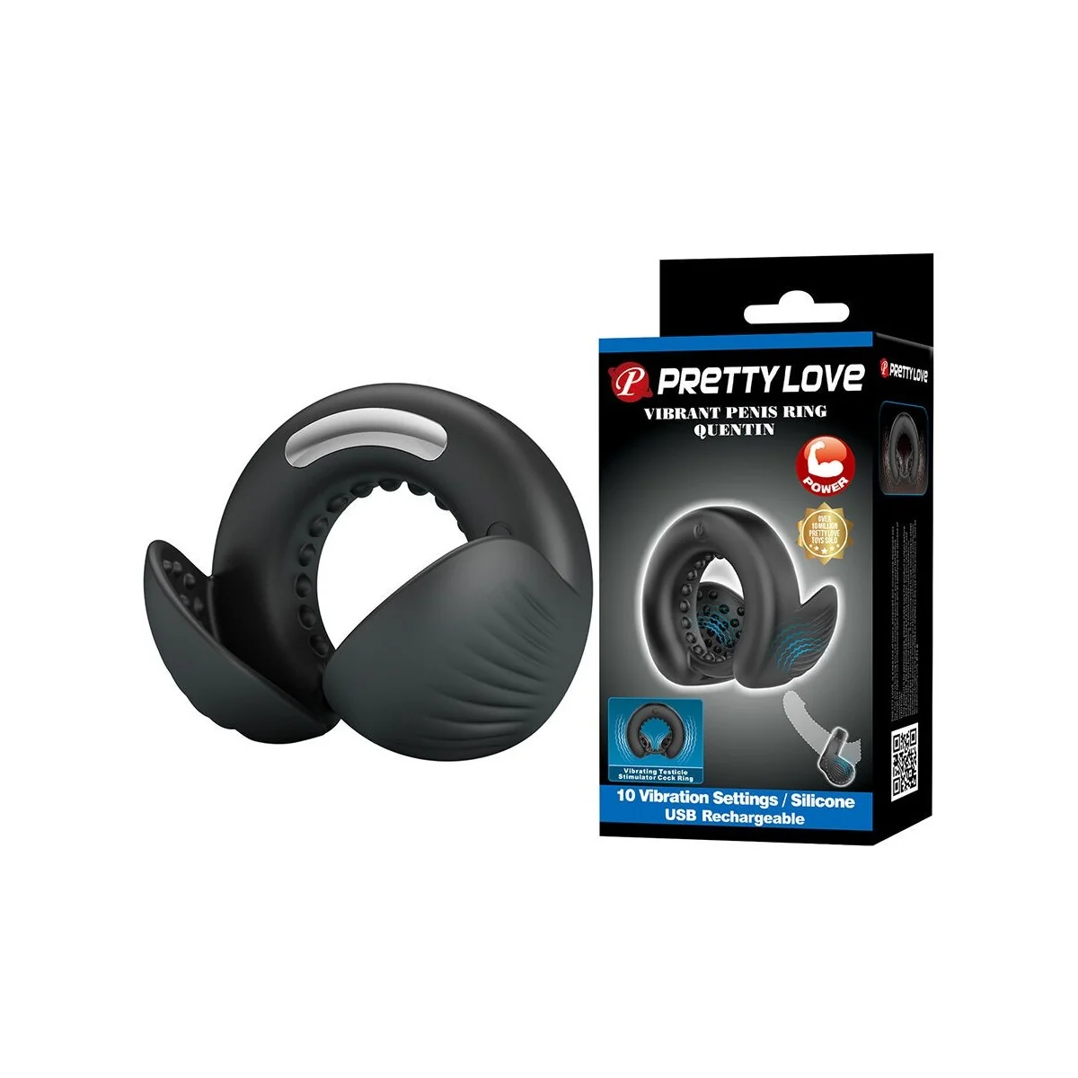 Quentin Penisring mit Hodenstimulator von For Him