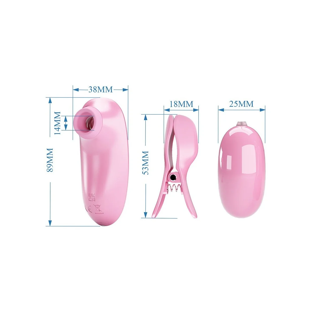 Imonie 3-In-1 Multifunktionales Set mit Saugnapf, Brustwarzen und Klitoris von Fun Toys