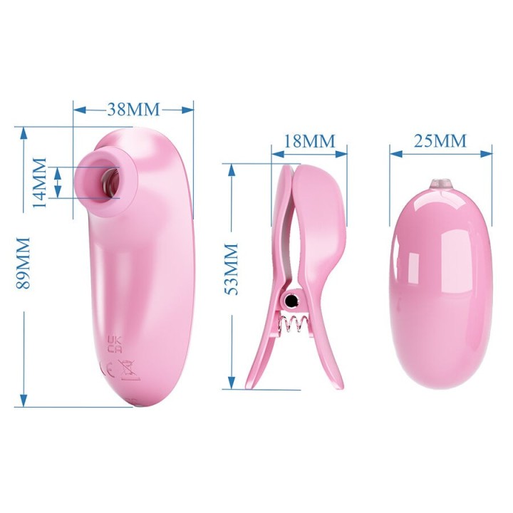 Imonie 3-In-1 Multifunktionales Set mit Saugnapf, Brustwarzen und Klitoris von Fun Toys