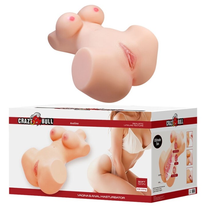 Annie Xxl Vaginal und Analmasturbator mit Brustfleisch von Crazy Bull
