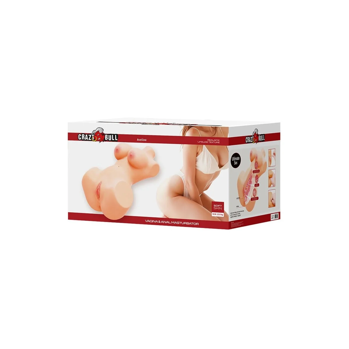 Annie Xxl Vaginal und Analmasturbator mit Brustfleisch von Crazy Bull