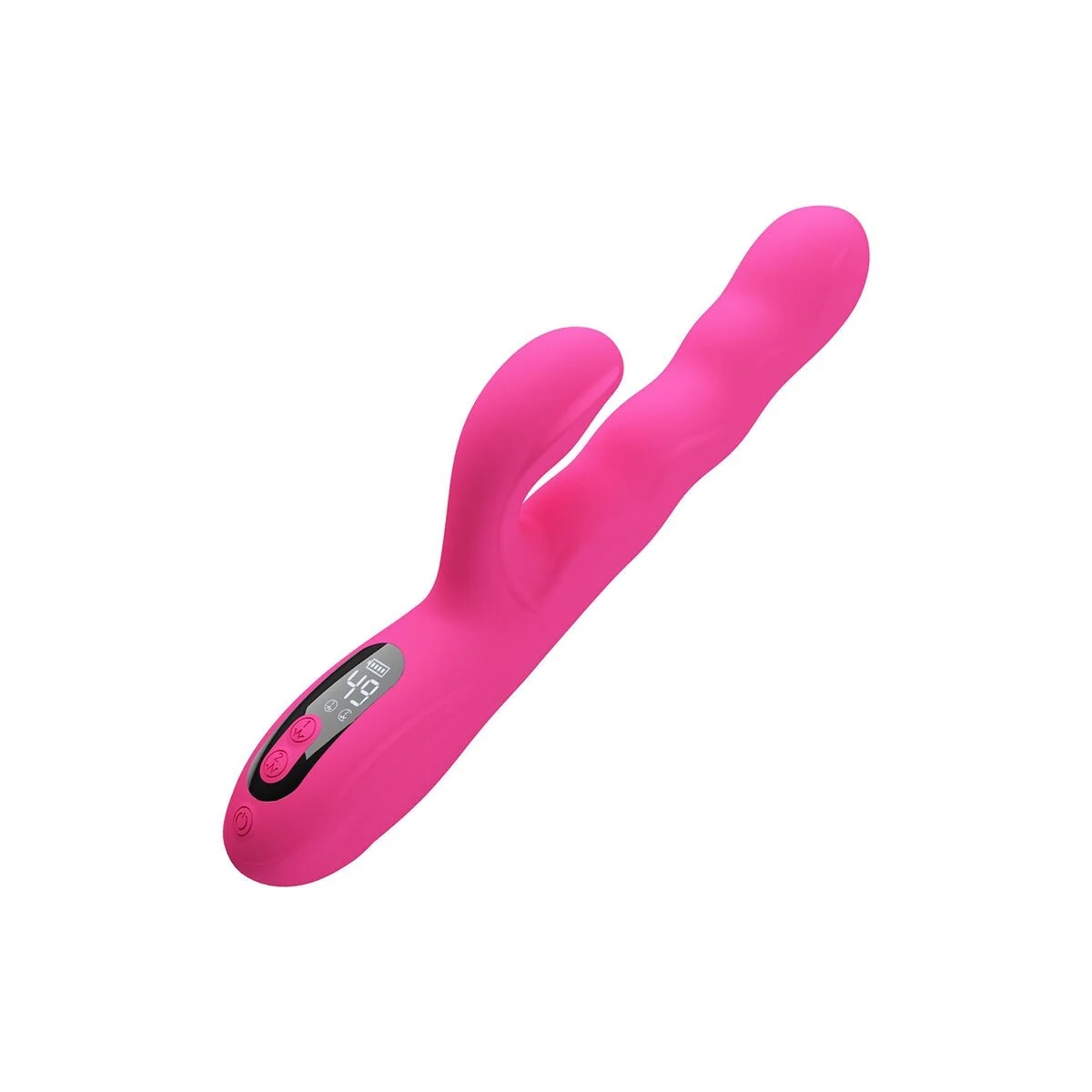 Winters Multifunktions-Hasenvibrator mit Led-Anzeige, Pink von High Tech