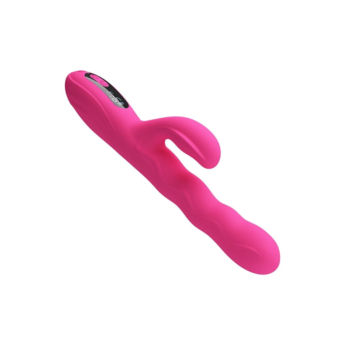 Winters Multifunktions-Hasenvibrator mit Led-Anzeige, Pink von High Tech