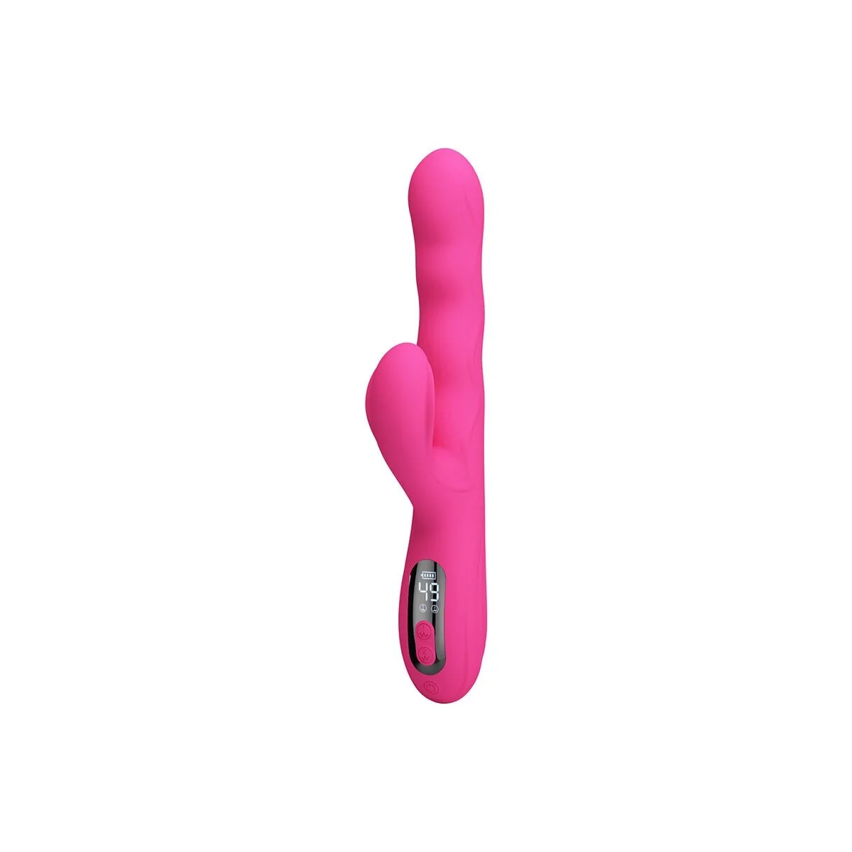 Winters Multifunktions-Hasenvibrator mit Led-Anzeige, Pink von High Tech