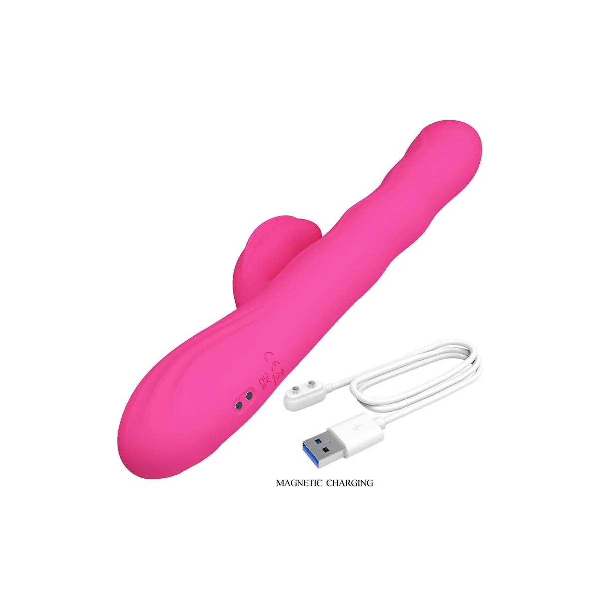 Winters Multifunktions-Hasenvibrator mit Led-Anzeige, Pink von High Tech