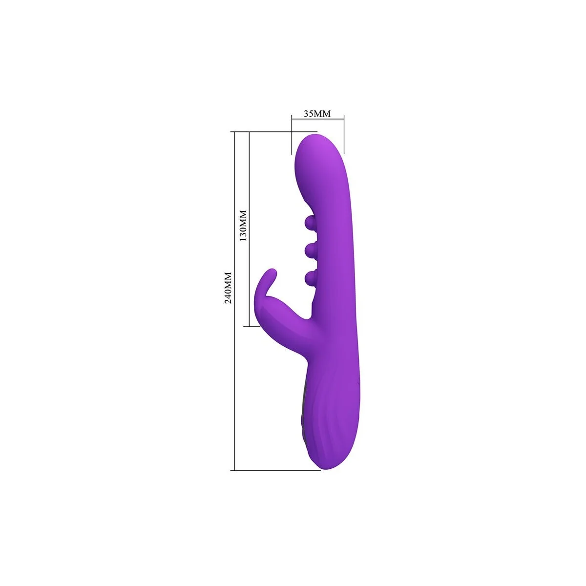 Sabien Rabbit Vibrator mit Klopfstimulation und Lila Led von High Tech