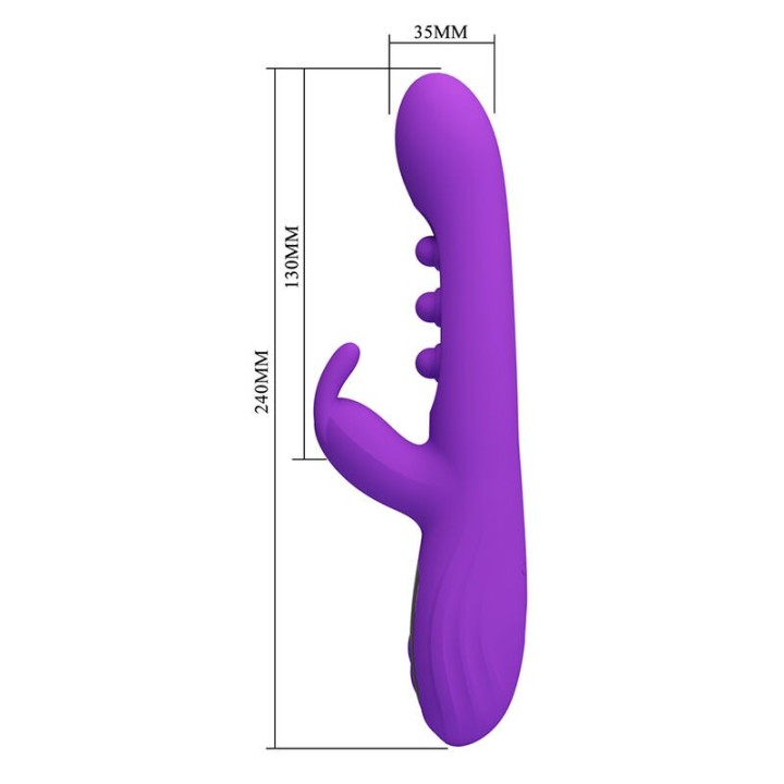 Sabien Rabbit Vibrator mit Klopfstimulation und Lila Led von High Tech