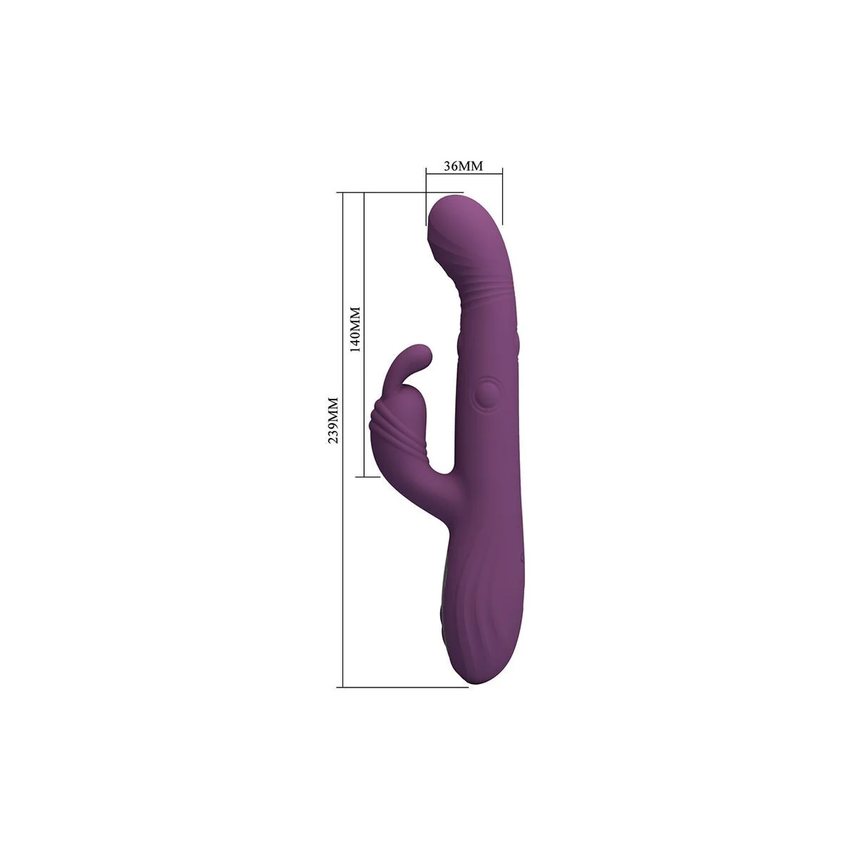 Dee Multifunktions-Hasenvibrator mit Oszillierender und Perkussiver Funktion, Lila von High Tech