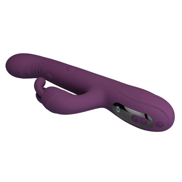 Dee Multifunktions-Hasenvibrator mit Oszillierender und Perkussiver Funktion, Lila von High Tech