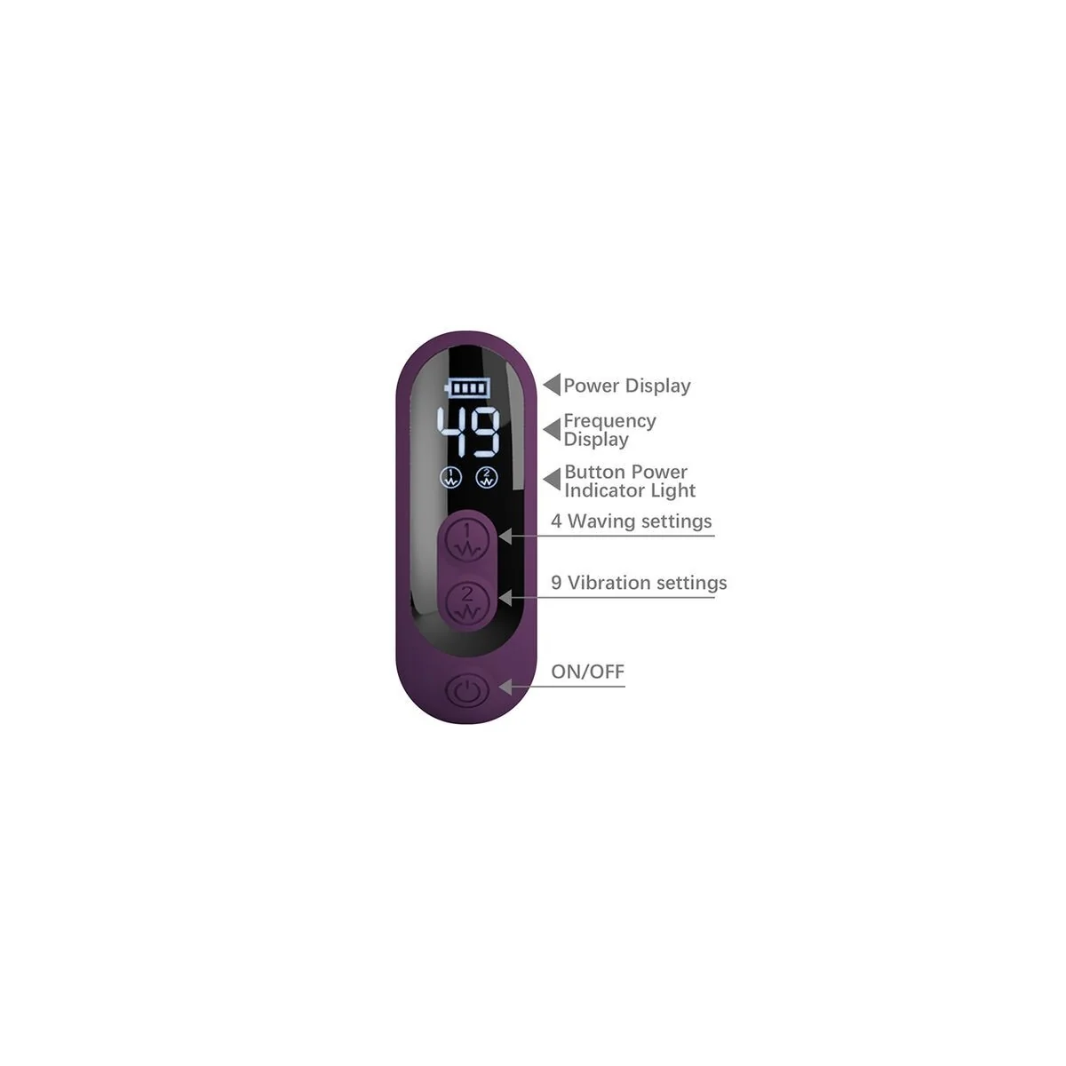 Dee Multifunktions-Hasenvibrator mit Oszillierender und Perkussiver Funktion, Lila von High Tech