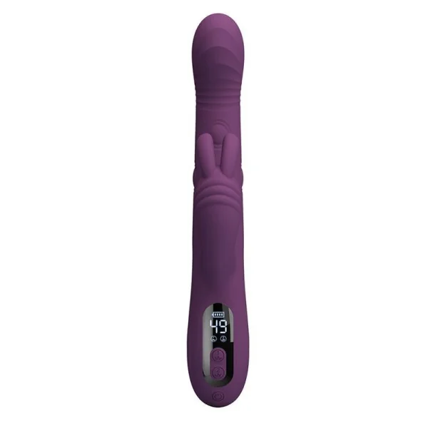 Dee Multifunktions-Hasenvibrator mit Oszillierender und Perkussiver Funktion, Lila von High Tech