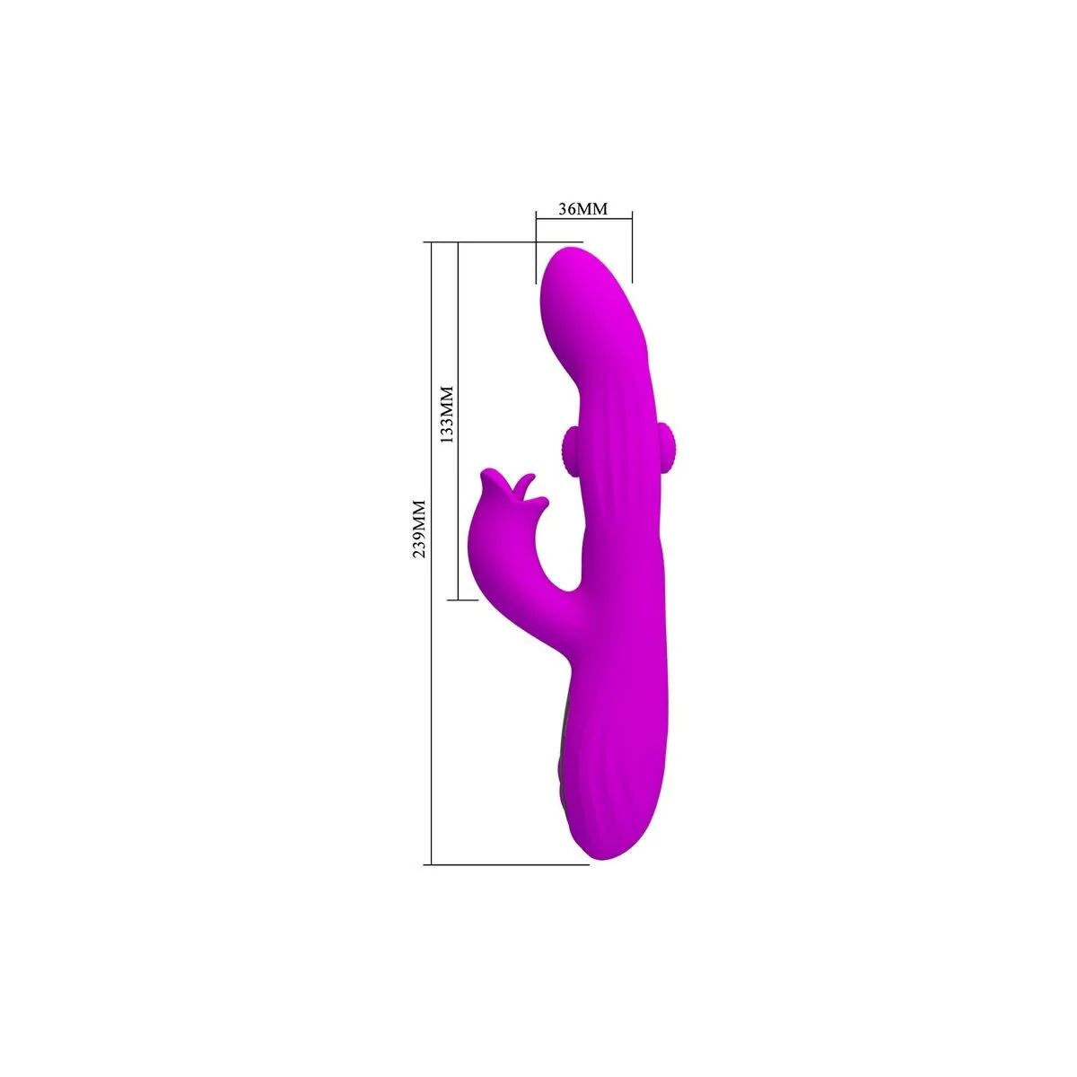 Yalanda Hase Oszillierender Vibrator mit Led-Anzeige, Lila von High Tech