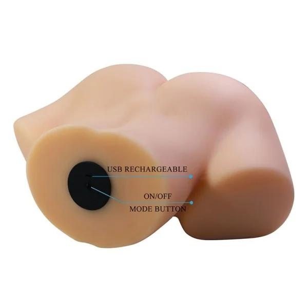 Vivian Doppelter Vaginal- und Analvibrationsmasturbator Flesh von Crazy Bull