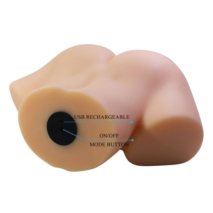 Vivian Doppelter Vaginal- und Analvibrationsmasturbator Flesh von Crazy Bull