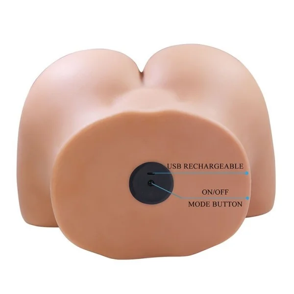 Julia Xxl Doppelter Vaginal- und Analvibrationsmasturbator Flesh von Crazy Bull