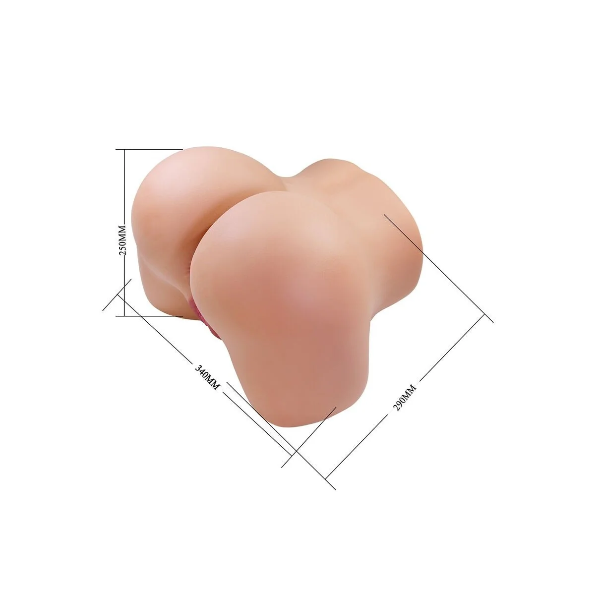 Julia Xxl Doppelter Vaginal- und Analvibrationsmasturbator Flesh von Crazy Bull