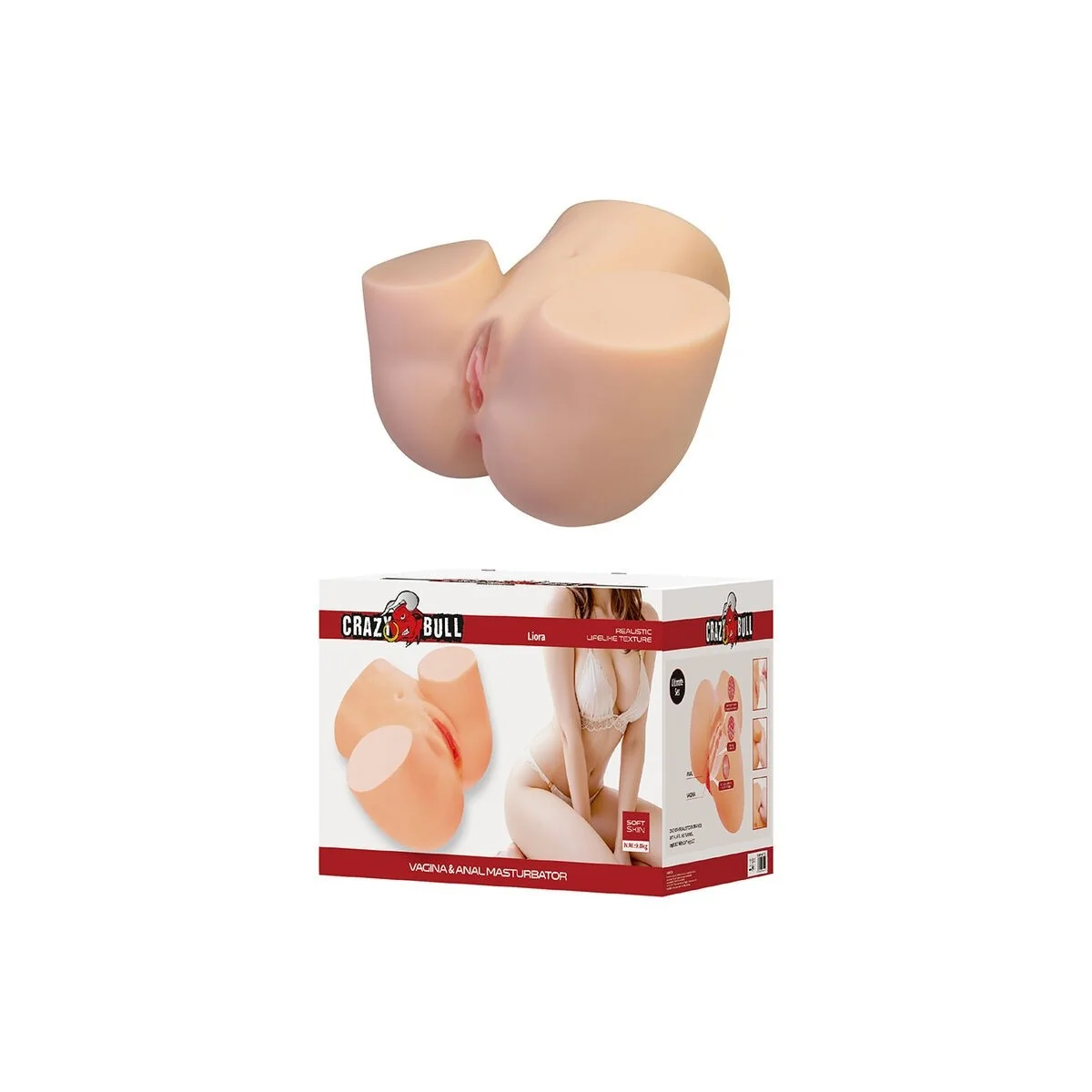 Liora Xxl Doppelter Vaginal- und Anal-Vibrationsmasturbator von Crazy Bull
