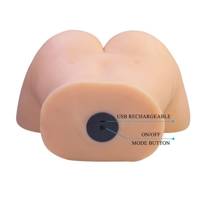 Liora Xxl Doppelter Vaginal- und Anal-Vibrationsmasturbator von Crazy Bull