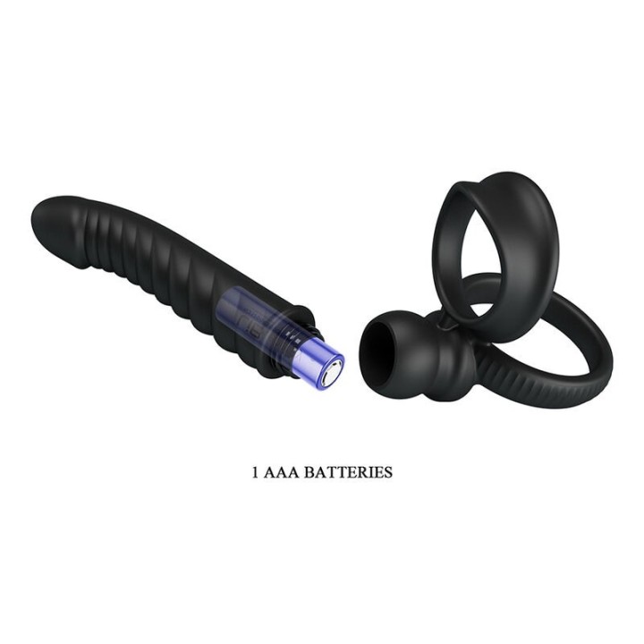 Merritt Analvibrator mit Ring und Vibrationsfunktion, Schwarz von For Him