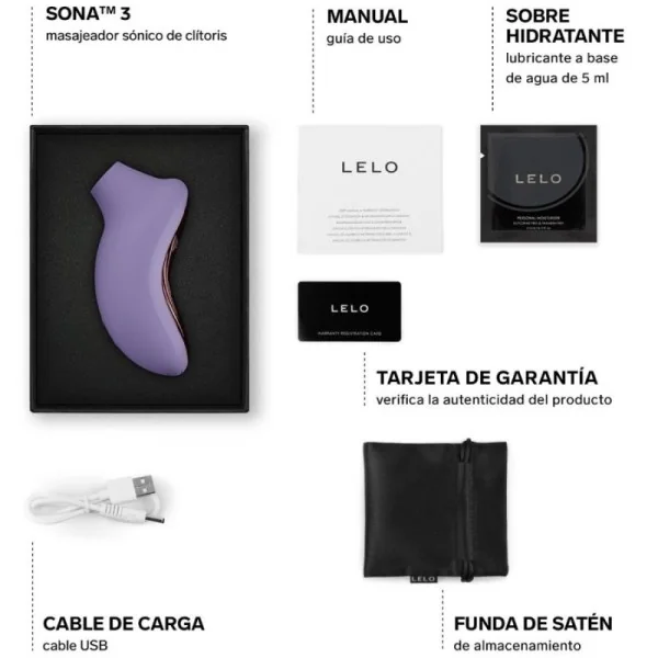 Sona 3 Sonic Clitoral Massager Violet Dusk von Lelo | Fesselliebe.de
