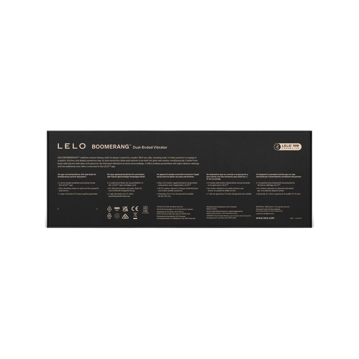 Boomerang Doppelender Vibrator Kirsch von Lelo