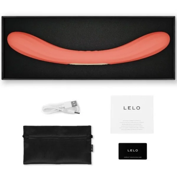 Boomerang Doppelender Vibrator Korallenrot von Lelo