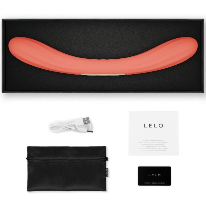 Boomerang Doppelender Vibrator Korallenrot von Lelo