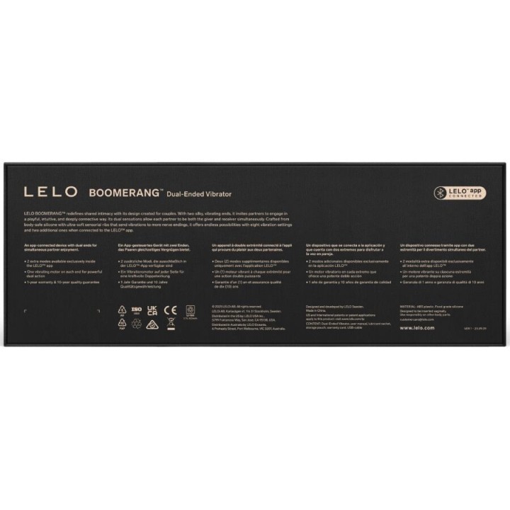 Boomerang Doppelender Vibrator Korallenrot von Lelo